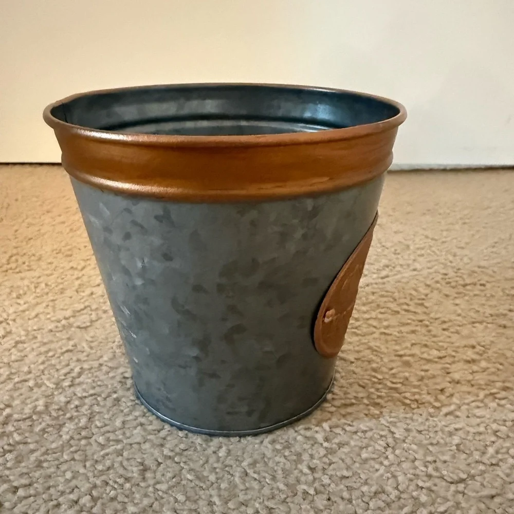 FTD | Pumpkin Patch Metal Flower Vase / Bucket for Fall